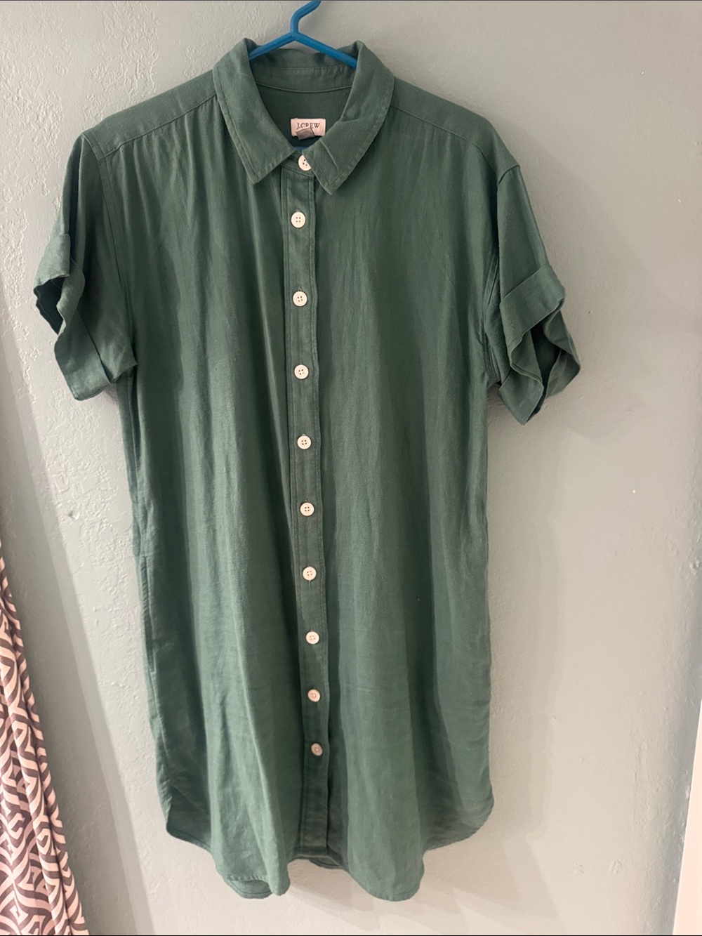 J. Crew Women's Moss Green Shirtdress